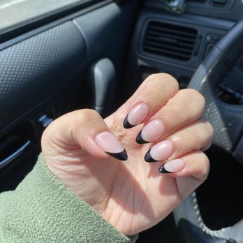 Sassy Nails - Black French Tip - Nail Salons Near Me - San Bruno, California