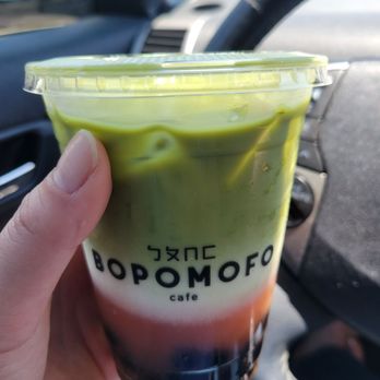 Bopomofo Cafe - BA-LA Matcha (guava + matcha) - Bubble Tea Near Me - San Gabriel, California