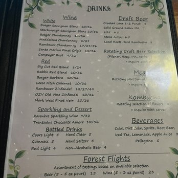 Enchanted Forest - Menu - Salad Near Me - Placerville, California Enchanted Forest - Menu - Salad Near Me - Placerville, California