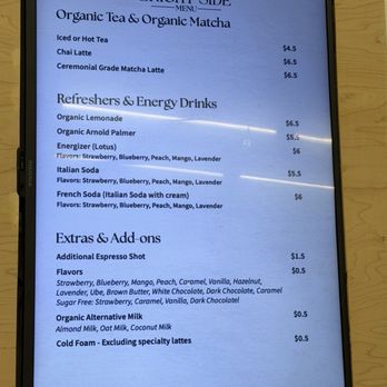 Bright Side Cafe - 6/2026- menu2 - Coffee & Tea Near Me - Scottsdale, Arizona