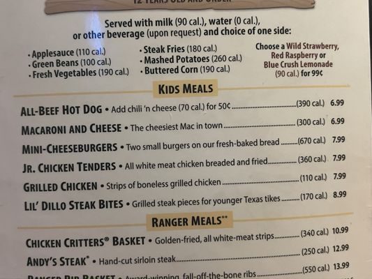Menu photo 8 Texas Roadhouse Fresno, CA