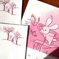 McCabe's Printing Group - Illustrated calendar page on cardstock and letter sheets on writing paper