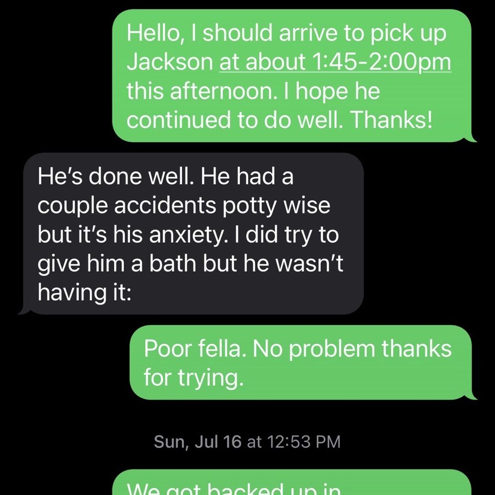 Text with Ridgeside K9 Text with Ridgeside K9