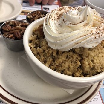 Filling Station - Baked Oatmeal with side of pecans and topped with whipped cream - Bakeries Near Me - Palmyra, Pennsylvania Filling Station - Baked Oatmeal with side of pecans and topped with whipped cream - Bakeries Near Me - Palmyra, Pennsylvania