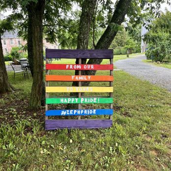 Zephaniah Farm Vineyard - Greeting sign for Pride in the Vines - Wineries Near Me - Leesburg, Virginia