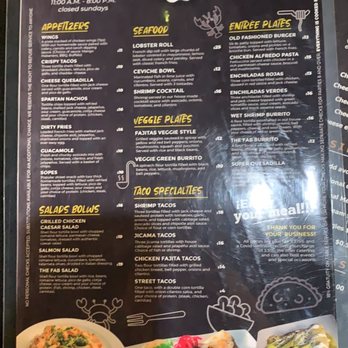 The FAB - Menu - Sports Bars Near Me - San Jose, California The FAB - Menu - Sports Bars Near Me - San Jose, California