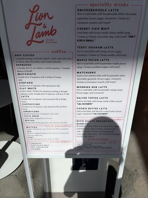 Menu photo 2 Lion and Lamb Coffee Roasters Fullerton, CA Menu photo 2 Lion and Lamb Coffee Roasters Fullerton, CA