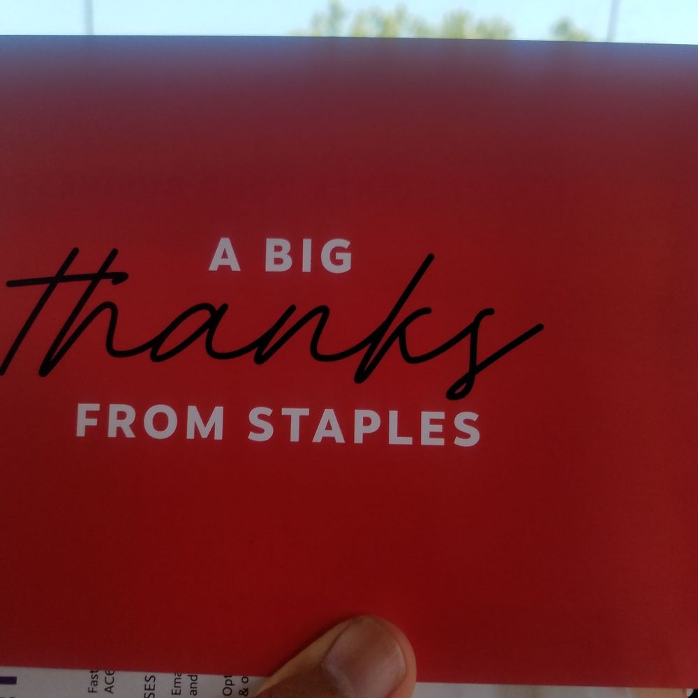 Staples - And a thank you too! - Printing Services Near Me - Fremont, California Staples - And a thank you too! - Printing Services Near Me - Fremont, California