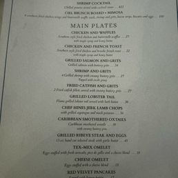 Brunch menu (front side) Brunch menu (front side)