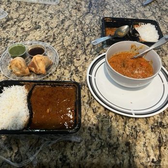 Curry Bowls and More - We did takeout the bowl is the BW-01. Chicken Butter Masala & the other is. Regular Lamb Curry with  Veg Samosa (2 pieces) - Indian Near Me - Goodyear, Arizona