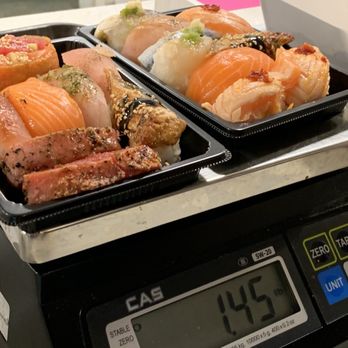 FOB Poke Bar - Sushi by the pound (18 pieces for about $20 total). - Poke Near Me - Bellevue, Washington FOB Poke Bar - Sushi by the pound (18 pieces for about $20 total). - Poke Near Me - Bellevue, Washington