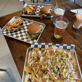 Stacked House - OG Smashburger Pork Tenderloin AF Sin Nombre Nachos - American Near Me - Westfield, Indiana Stacked House - OG Smashburger Pork Tenderloin AF Sin Nombre Nachos - American Near Me - Westfield, Indiana
