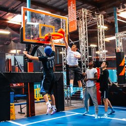 Sky Zone Trampoline Park - Basketball on the Air Courts!