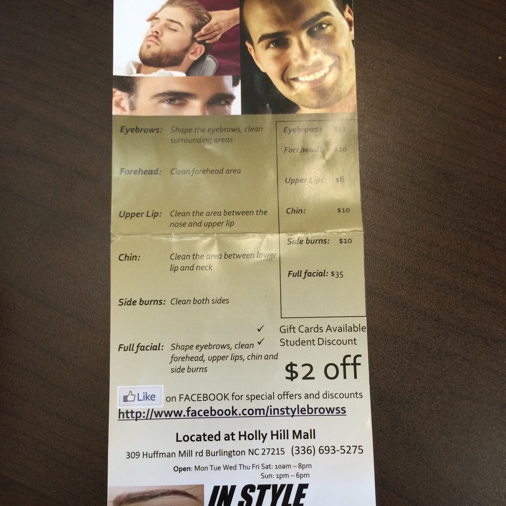 Pamphlet with pricing