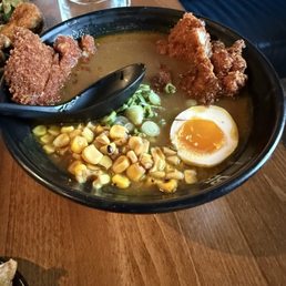 Chicken curry ramen. I think if you want ramen you should get a traditional ramen. If you want curry, go to an Indian restaurant or Cocos. Chicken curry ramen. I think if you want ramen you should get a traditional ramen. If you want curry, go to an Indian restaurant or Cocos.