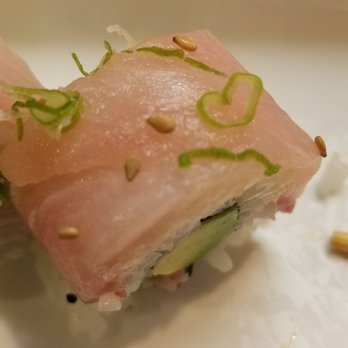 Kaki Sushi - Hamachi Lover roll with a perfect heart on it!! - Japanese Near Me - Pleasanton, California Kaki Sushi - Hamachi Lover roll with a perfect heart on it!! - Japanese Near Me - Pleasanton, California