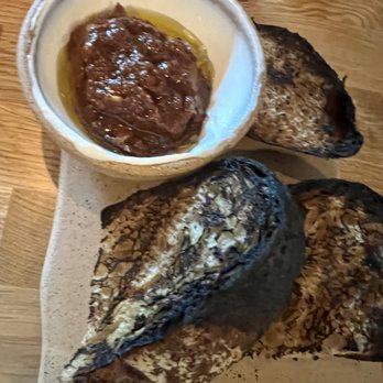The Greenwich - Burnt bread with spicy tomato relish - Cocktail Bars Near Me - Denver, Colorado The Greenwich - Burnt bread with spicy tomato relish - Cocktail Bars Near Me - Denver, Colorado