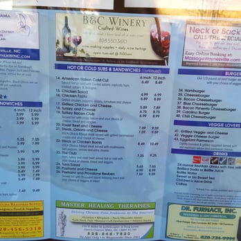 Smoky Mountain Sub Shop - Menu.. there was a page of monthly specials too. - American Near Me - Waynesville, North Carolina Smoky Mountain Sub Shop - Menu.. there was a page of monthly specials too. - American Near Me - Waynesville, North Carolina