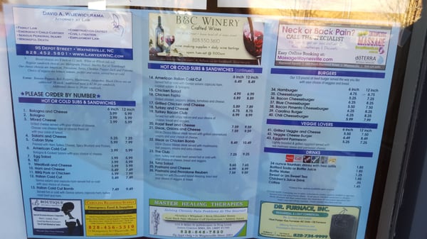 Menu photo 4 Smoky Mountain Sub Shop Waynesville, NC Menu photo 4 Smoky Mountain Sub Shop Waynesville, NC