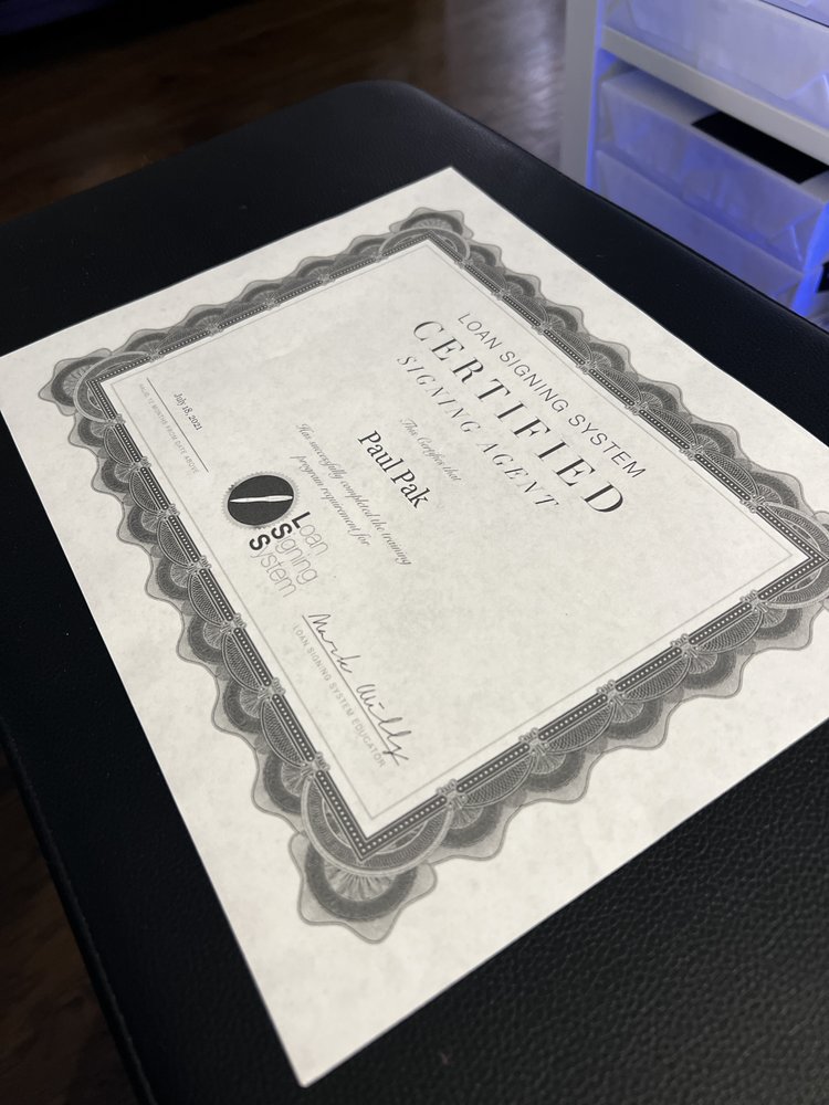 PAUL PAK MOBILE NOTARY Request a Quote Mountain View, California Notaries Phone Number