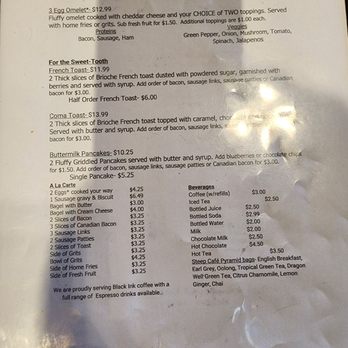 Brewed Awakening - Menu cont'd - Cafes Near Me - Georgetown, South Carolina