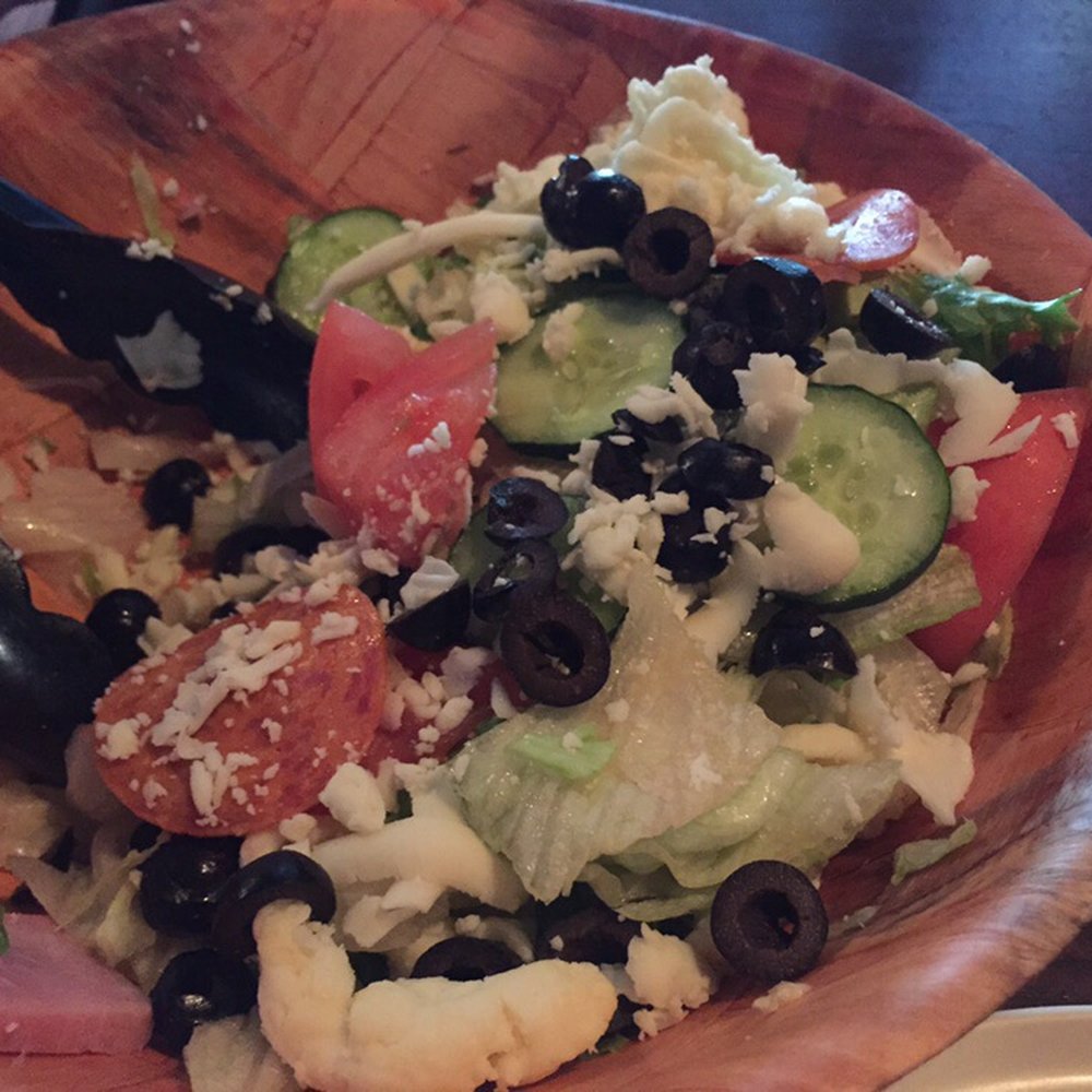 Berkshire Cafe - House salad after a few helpings taken - Pizza Near Me - Torrington, Connecticut