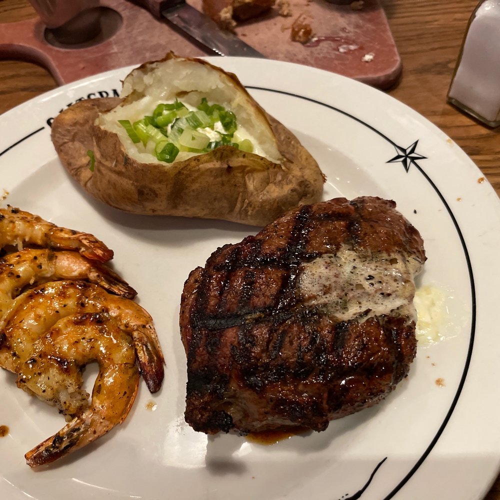 Sirloin and shrimp Sirloin and shrimp