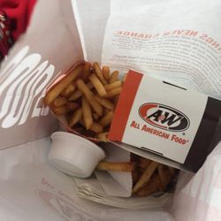 A&W Restaurant - Fries, chicken strips and cheese curds!!!! YUM