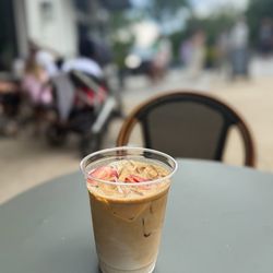 Louie and Honey’s Kitchen - Seasonal strawberries and cream latte