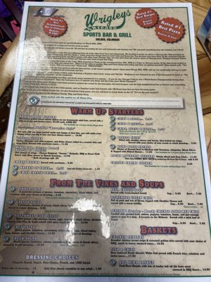 Menu photo 5 Wrigley's Chicago Bar & Grill Golden, CO Menu photo 5 Wrigley's Chicago Bar & Grill Golden, CO