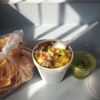 ConiSeafood - Ceviche de pescado to go with plenty of tortilla chips - Mexican Near Me - Inglewood, California ConiSeafood - Ceviche de pescado to go with plenty of tortilla chips - Mexican Near Me - Inglewood, California