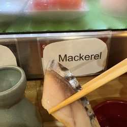 Mackerel sashimi