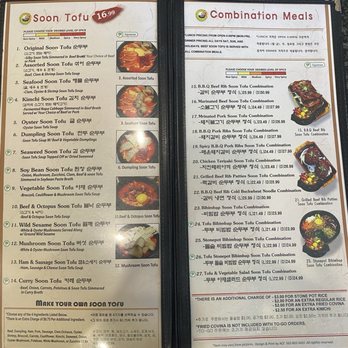 California Tofu Grill - Menu 1 - Korean Near Me - Fullerton, California