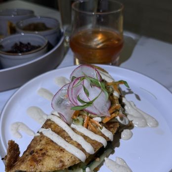 Buen Provecho - Squash blossom quesadilla & Churro Old Fashioned - Mexican Near Me - Long Beach, California Buen Provecho - Squash blossom quesadilla & Churro Old Fashioned - Mexican Near Me - Long Beach, California