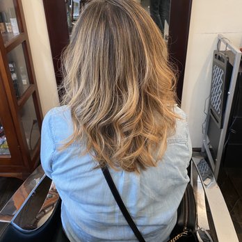 Dvir Salon - Balayage, cut, and styling by Naho - Hair Salons Near Me - Brooklyn, New York