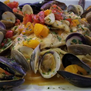 Milane - Grouper, mussels and clams in a (light) red sauce - Italian Near Me - Boca Raton, Florida