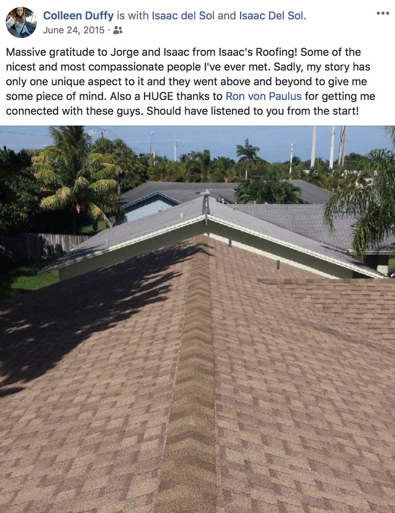 Slide of Isaacs Roofing