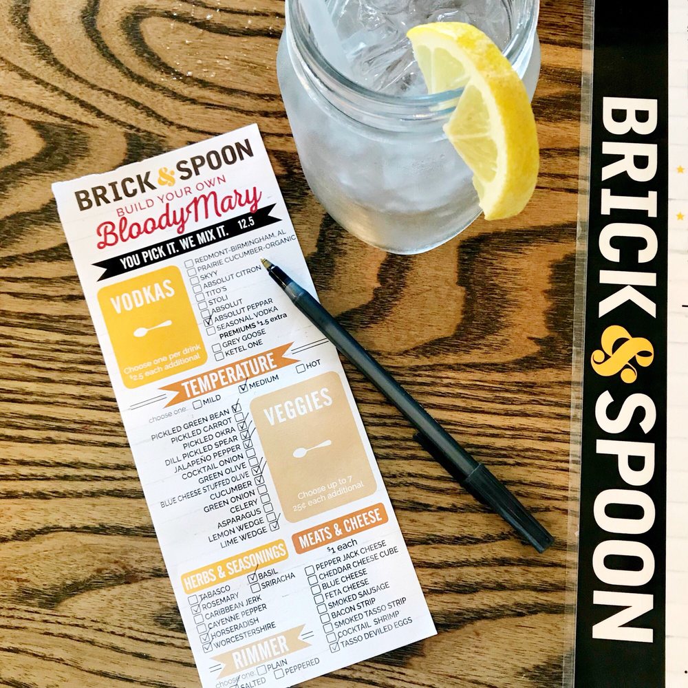 Bloody Mary menu on point! - Yelp
