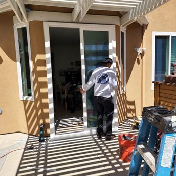 American Vision Windows - Edgar working on the new patio slider. - Windows Installation Near Me - Tustin, California