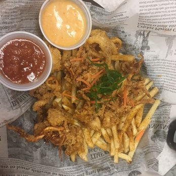 Da Shrimp Hale - Calamari pupu with fries. - Seafood Near Me - Kahului, Hawaii