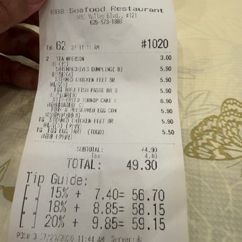 888 Seafood Restaurant - Good price - Dim Sum Near Me - Rosemead, California
