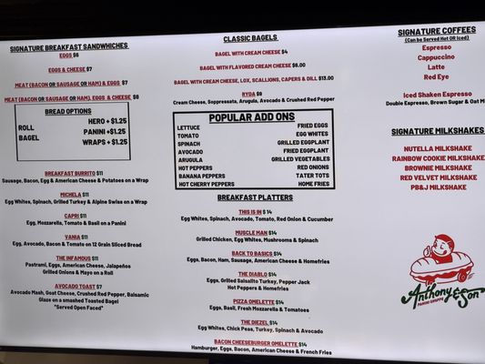 Menu photo 1 Anthony & Son Panini Shoppe Brooklyn, NY Menu photo 1 Anthony & Son Panini Shoppe Brooklyn, NY