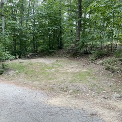Lake Pemaquid Camping - Site we ended up at, this is what most of the sites in the 400 area look like.