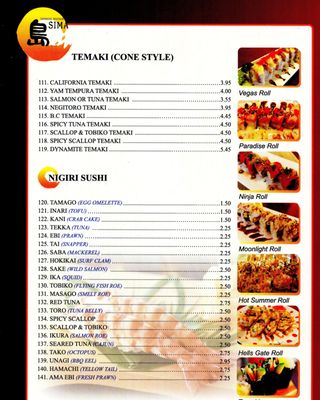 Menu photo 5 Sima Sushi Sechelt, BC