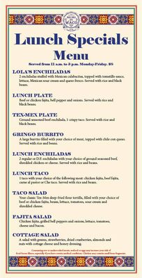 Menu photo 8 Hecho En Waco Waco, TX Menu photo 8 Hecho En Waco Waco, TX