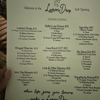 Lemon Drop - Cocktails menu - Lounges Near Me - Alameda, California Lemon Drop - Cocktails menu - Lounges Near Me - Alameda, California