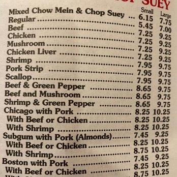 Wah May Restaurant - the menu of the restaurant - Chinese Near Me - Fairhaven, Massachusetts