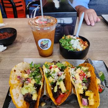 Taco Way - Al Pastor steak tacos and a side of Mexican street corn. - Mexican Near Me - Jacksonville, Florida Taco Way - Al Pastor steak tacos and a side of Mexican street corn. - Mexican Near Me - Jacksonville, Florida