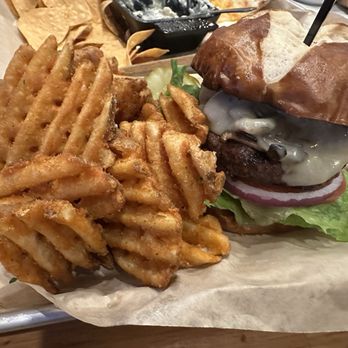Boulders on Southern - Mushroom Swiss Burger - American Near Me - Mesa, Arizona