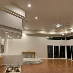 Recessed Lighting and 72" Ceiling Fans
